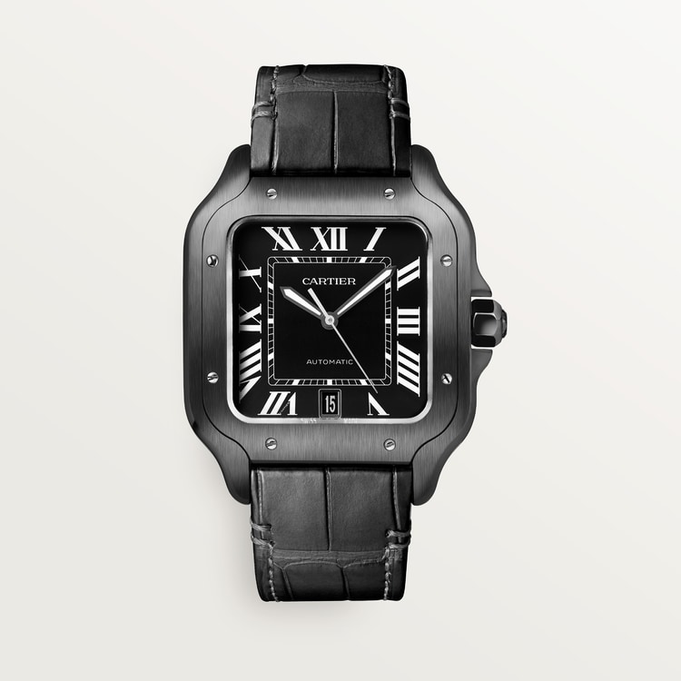 Cartier Santos de Cartier Large – Black Dial – Steel & ADLC reference WSSA0039